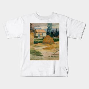 Landscape near Arles by Paul Gauguin Kids T-Shirt